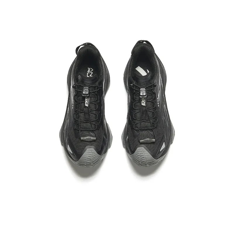 Anta Tracking Waterproof Low Top Running Shoes Women's Basic Black-2