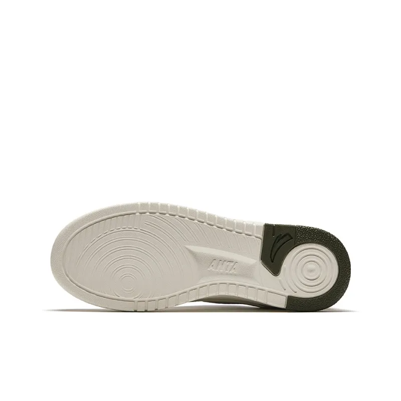 Anta Lightweight White Sneakers Height Increasing Lightweight Low-Top Skateboard Shoes Men's One Gray-4