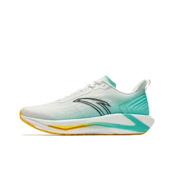 Anta Durable Lightweight And Breathable Low Top Running Shoes Men's Papyrus White Fluorescent Aqua Green