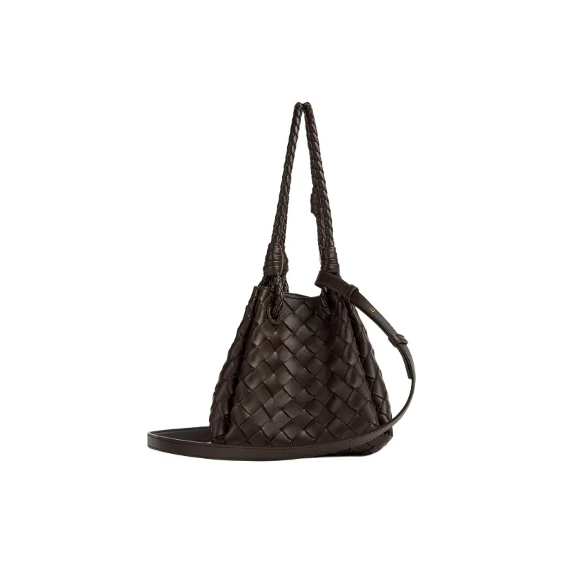 Bottega Veneta Andiamo Series Sheepskin Crossbody Bag Shoulder Bag Women's Chocolate Brown-1