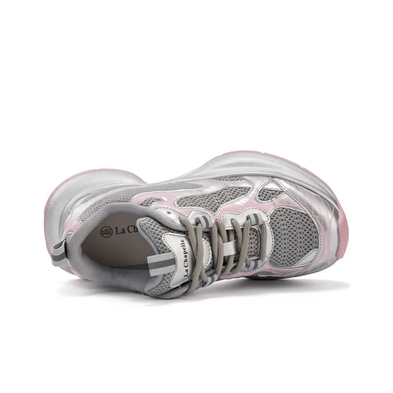 La Chapelle Anti Slip Wear Resistant Low Top Chunky Sneakers Women's-5