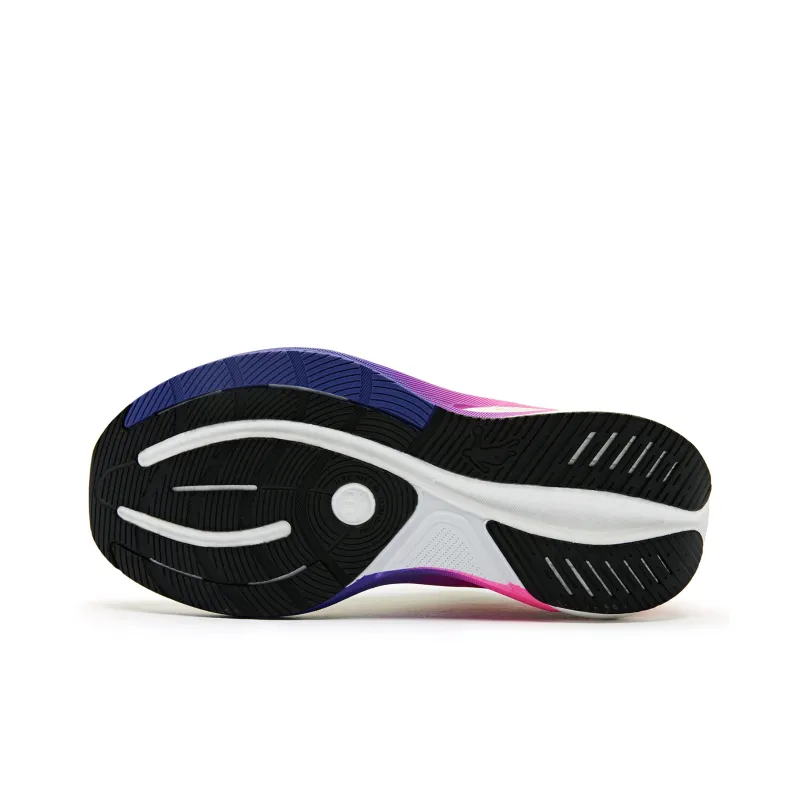 QIAODAN Borderless PRO Cushioning Wear Resistant Low Top Running Shoes Men's White Purple-4