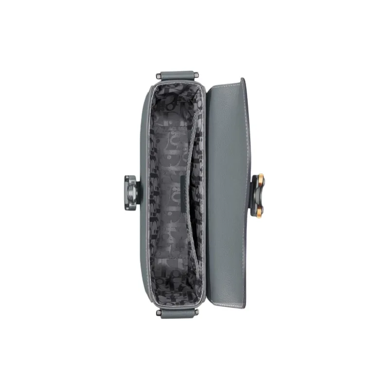 DIOR Grained Calfskin Saddle Messenger Bag, Crossbody Bag, Shoulder Bag Men's Dark Gray-4
