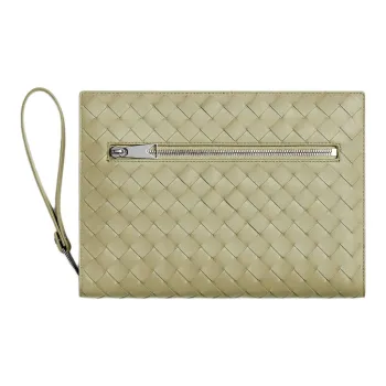 Bottega Veneta Calfskin Briefcase, Document Bag, Storage Bag, Clutch Small Size Men's Travertine