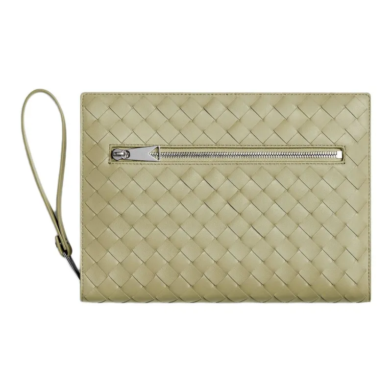 Bottega Veneta Calfskin Briefcase, Document Bag, Storage Bag, Clutch Trumpets Men's Travertine-0