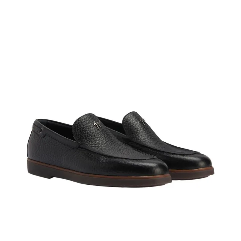 Giuseppe Zanotti The Maui Logo plaque Leather Loafers-2