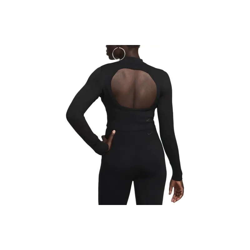 Nike Sportswear Chill Knit Women's Slim Long-Sleeve Cropped Sweater 1/2-Zip Top-1