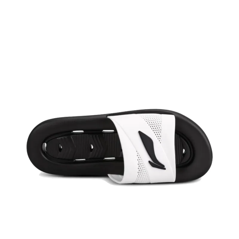 LiNing EVA Slip Resistant Slide Slippers Men's Black White-1