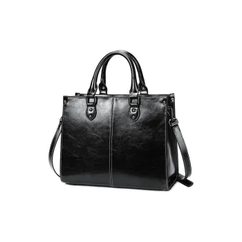 TTaG．baG Waxed Cow Leather Shoulder Bag Women's