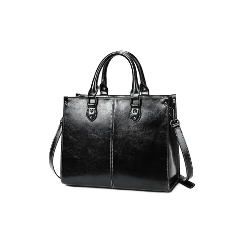 TTaG．baG Waxed Cow Leather Shoulder Bag Women's