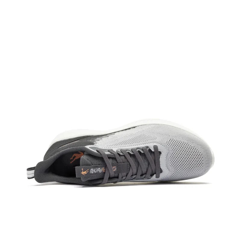 QIAODAN Cushioning Wear Resistant Low Top Running Shoes Men's Gray-3