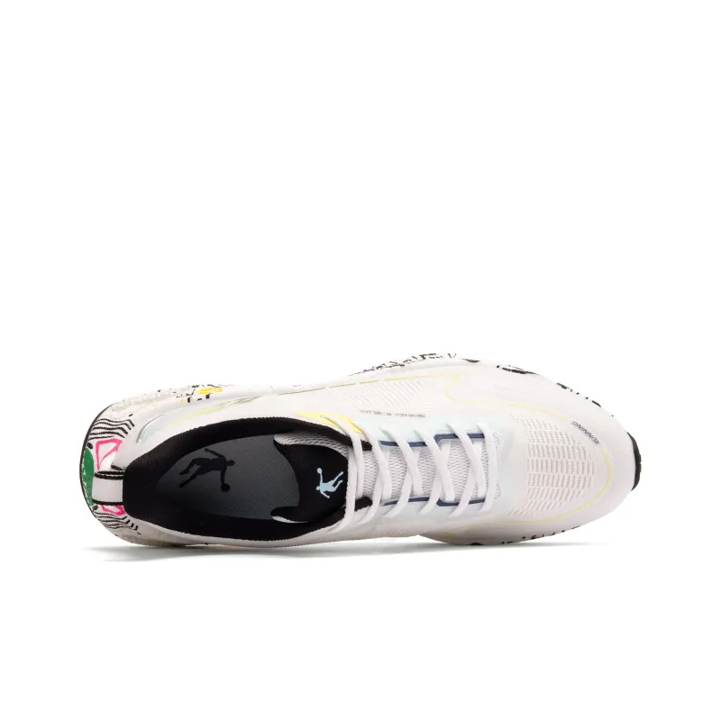 QIAODAN Flying Shadow 3.0 Supportive And Elastic Low Top Running Shoes Men's White Yellow-3