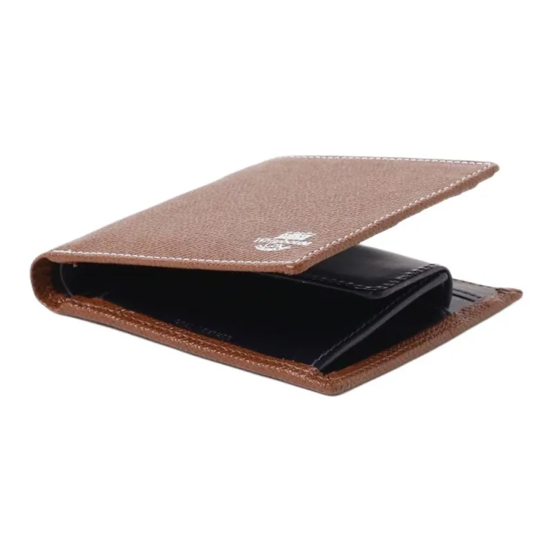 Beams Whitehouse Cox Collaboration Cow Leather Wallet Men's Black/Brown With Marine Blue/Marine Blue With Red-5