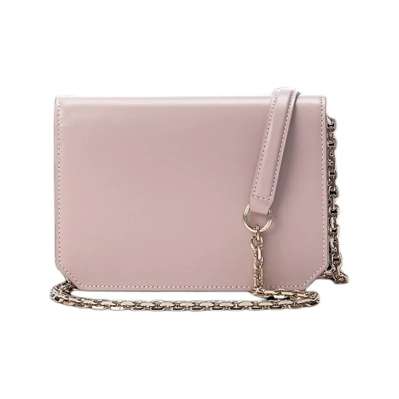 Ralph Lauren Cow Leather Patchwork With Sheepskin One Shoulder Handheld Crossbody Bag Mini Women's Pink-2