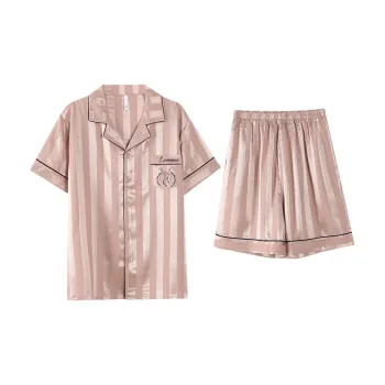 Qiao Ni Tong Pajama Set Men's Pink