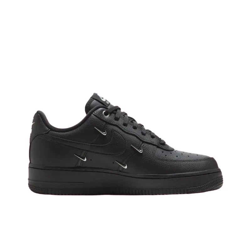 Nike Air Force 1 Low '07 Lx Black Silver Mini Swoosh Women's-1