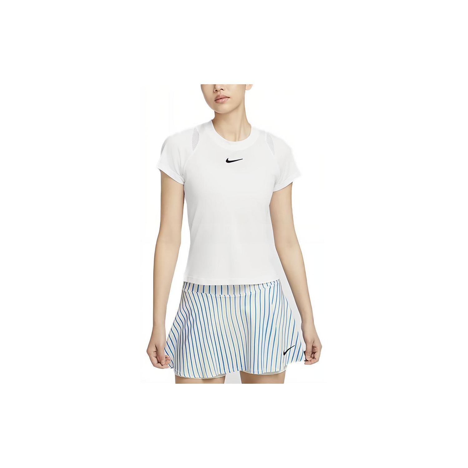 Nike Court Advantage Dri Fit Women s Quick Dry Short Sleeve Tennis Top White