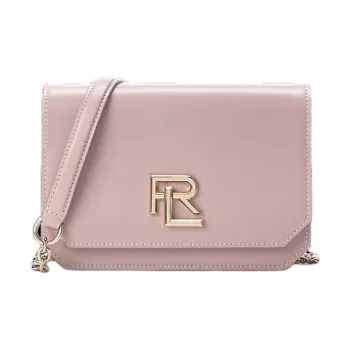 Ralph Lauren Cow Leather Patchwork With Sheepskin One Shoulder Handheld Crossbody Bag Mini Women's Pink