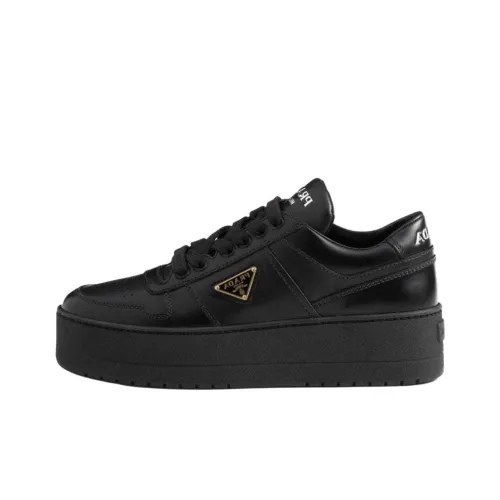 PRADA Downtown Bold Skateboard Shoes 5cm Women's Black