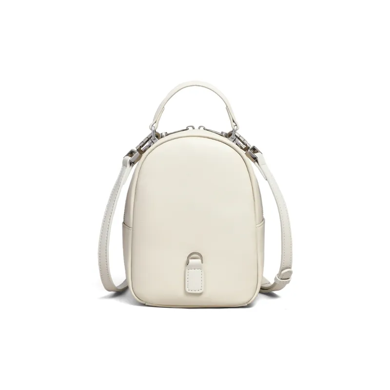 Kevin Cohen Cow Leather Backpack Regular Women's Milkshake White-2