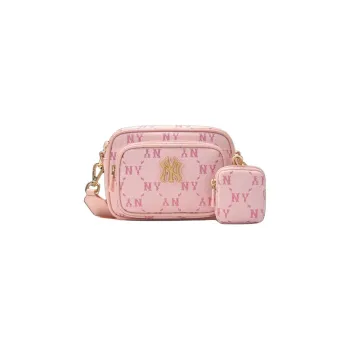 MLB New York Yankees Polyester Camera Bags Combo Bag Shoulder Bag Crossbody Bag Regular Women's Pink