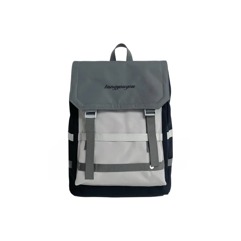 Deli Bear Oxford Backpack Regular Unisex Black Gray/Red Blue/Gray Coffee/Mandarin Yellow-5