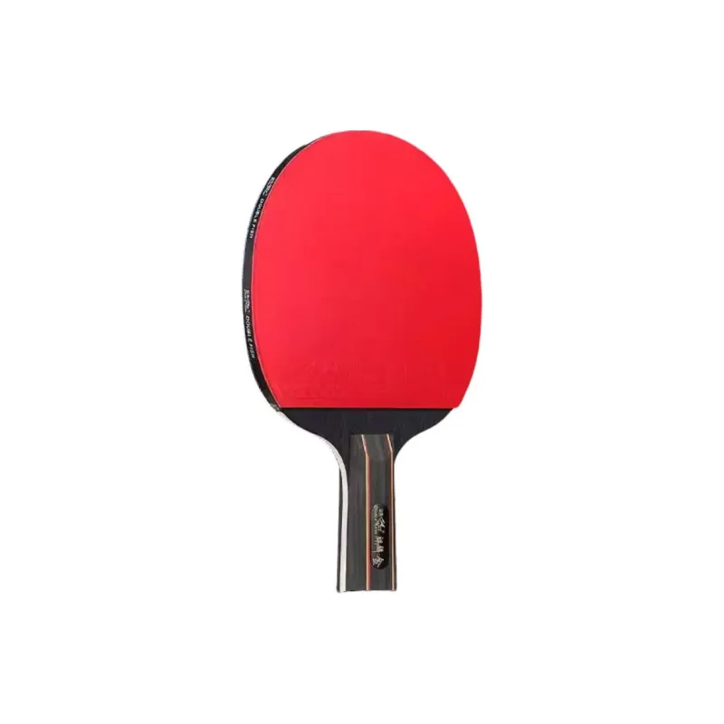 DOUBLEFISH Ping Pong Paddles Unisex Pure Wood Red Horizontal Beat Straight Beat-1