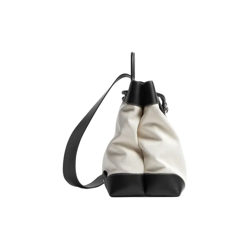 Bottega Veneta Leather With Canvas With Linen With Cotton With Polyurethane Handbag Tubas Men's Black-1