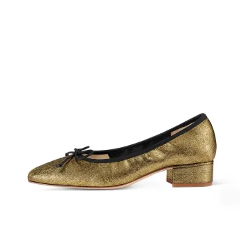 7or9 Gold Thread Roll Casual Single Shoes 3.5cm Women's Gold