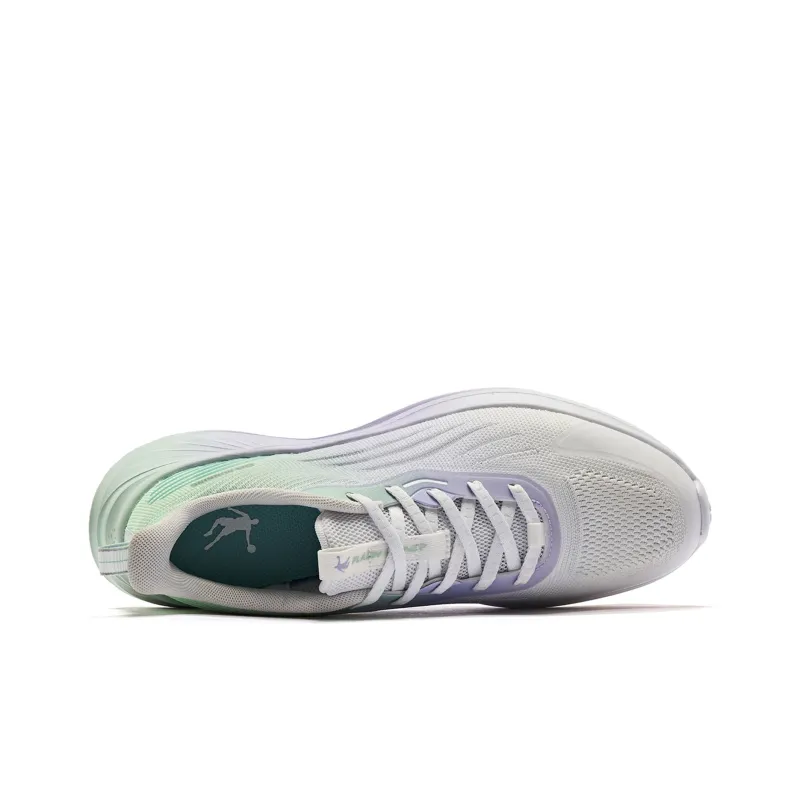 QIAODAN Sigh 4.0 Anti Slip Wear Resistant Low Top Running Shoes Women's Purple Green-3