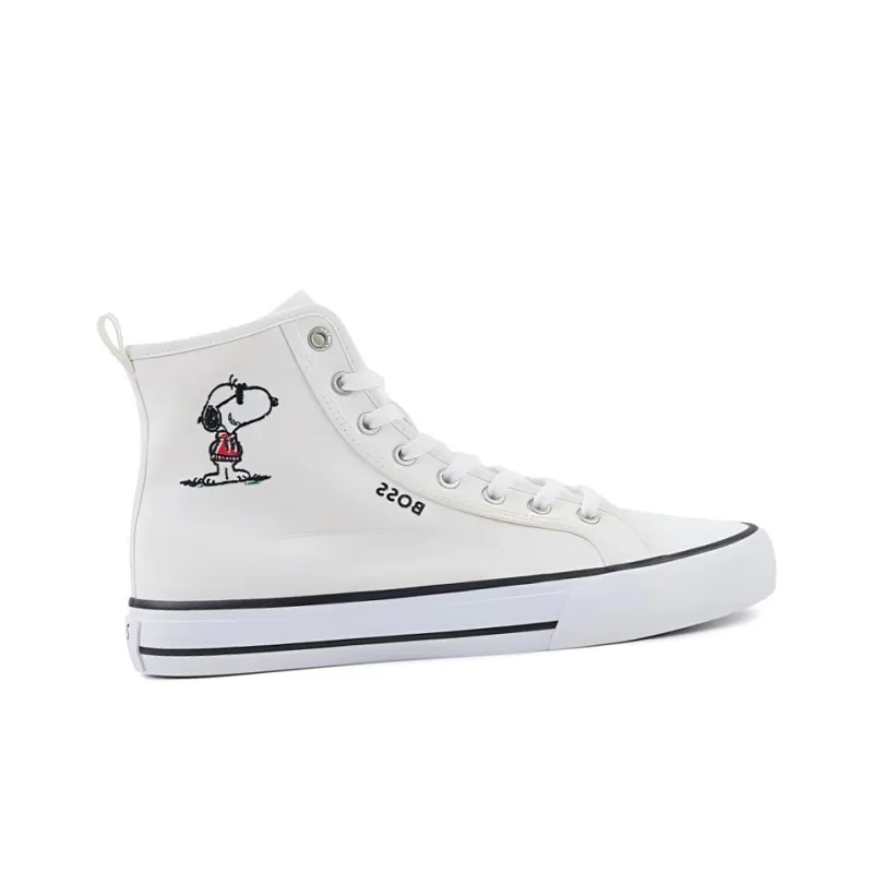 HUGO BOSS High-Top Stylish Skateboarding Shoes Men's White-2