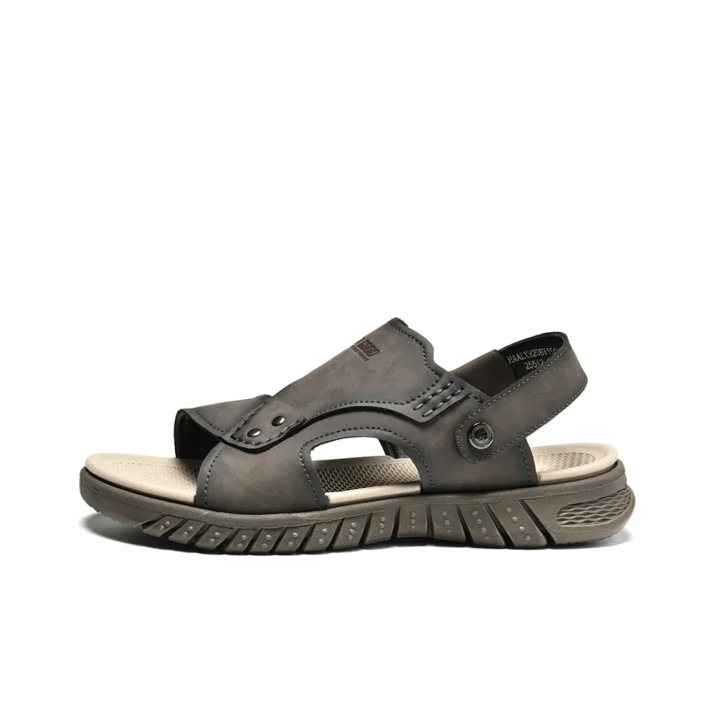 HLA Vintage Breathable Casual Comfortable Beach Sandals Wear-Resistant Slippers With Two Straps Men's-8