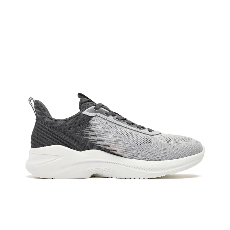 QIAODAN Cushioning Wear Resistant Low Top Running Shoes Men's Gray-1