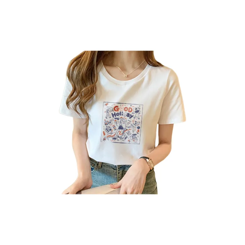 Weixi T Shirts Women's White-1