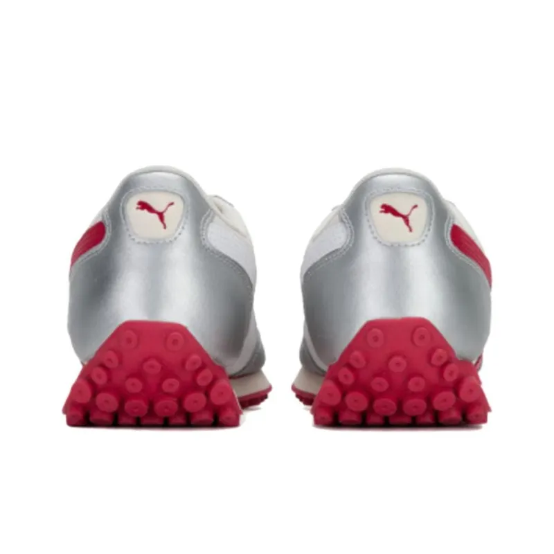 PUMA Easy Rider Slip Resistant Low Top Casual Running Shoes Unisex Silver White Red-3