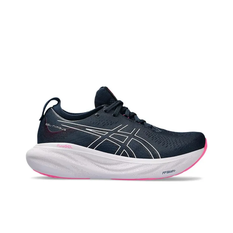 Asics GEL-Nimbus 25 Cushioning Wear-Resistant Low-Top Casual Running Shoes Women's Dark Blue-1