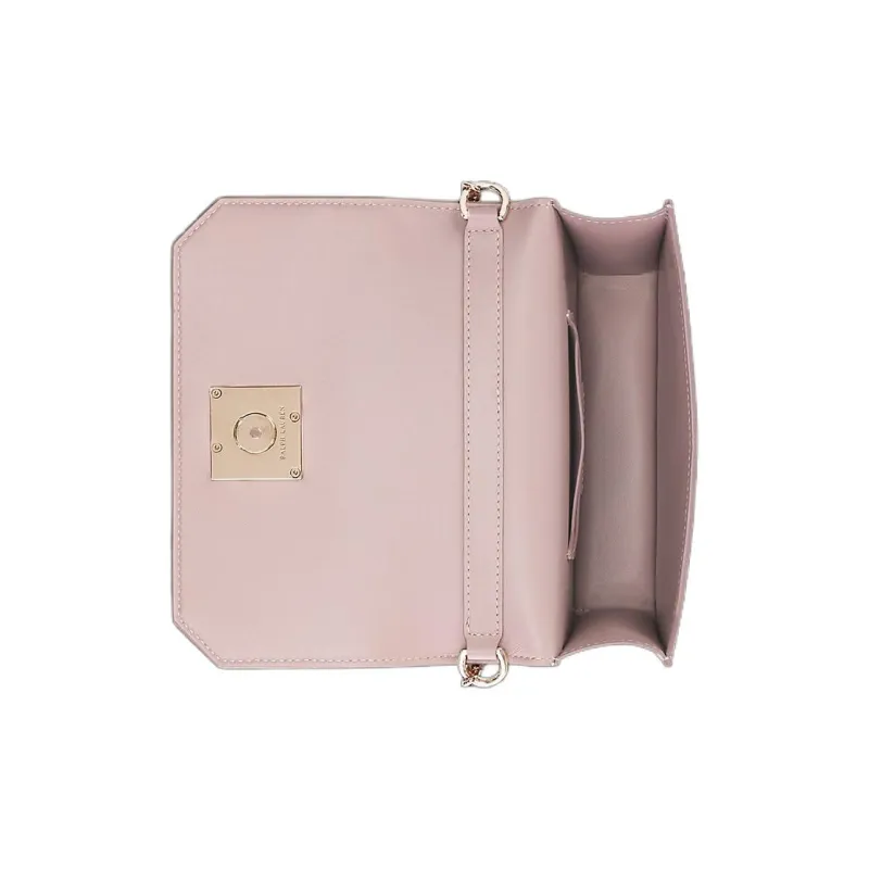 Ralph Lauren Cow Leather Patchwork With Sheepskin One Shoulder Handheld Crossbody Bag Mini Women's Pink-3