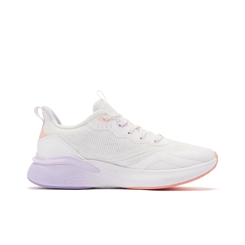 QIAODAN Boundless 5.0 Shock Absorbers Rebound Low Top Running Shoes Women's Pink Purple-1