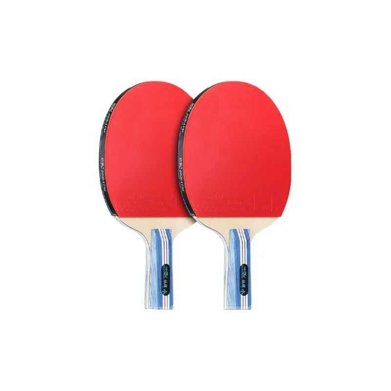 DOUBLEFISH Ping Pong Paddles Unisex Pure Wood Red Horizontal Beat Straight Beat-15