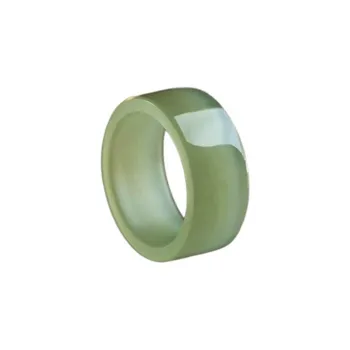 Cuizu Hetian Jade Rings Unisex Green Jade