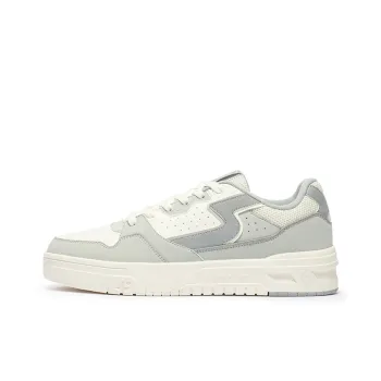 361° Non slip Lightweight Low Top Skateboard Shoes Men's Gray White