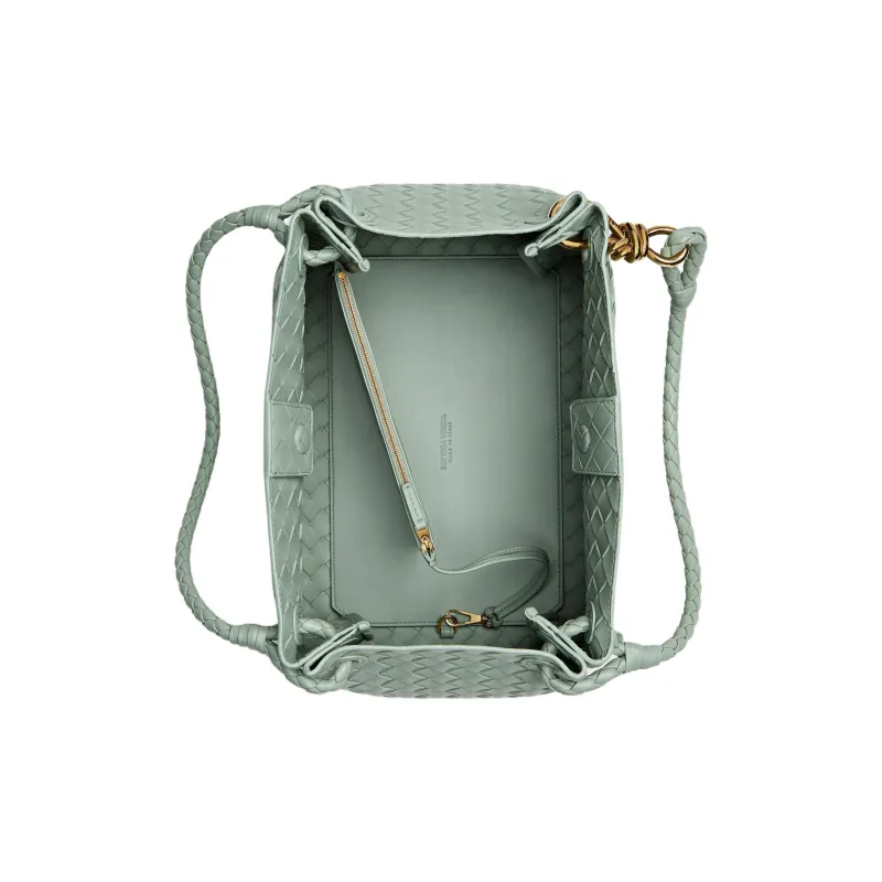 Bottega Veneta Lambskin Handbag, Shoulder Bag Tubas Women's Sage Green-2