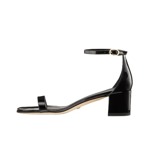 Stuart Weitzman/SW Simple Curve Strap Sandals 5cm Women's Black