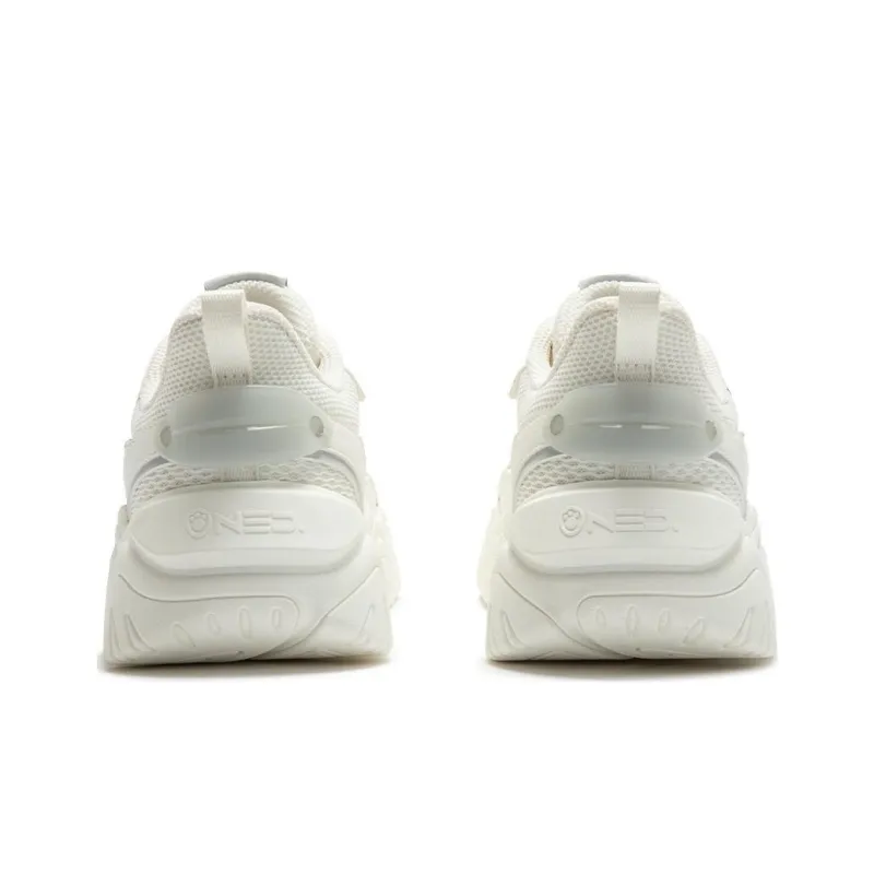 361° Cushioning Wear Resistant Low Top Casual Shoes Women's White Gray-4