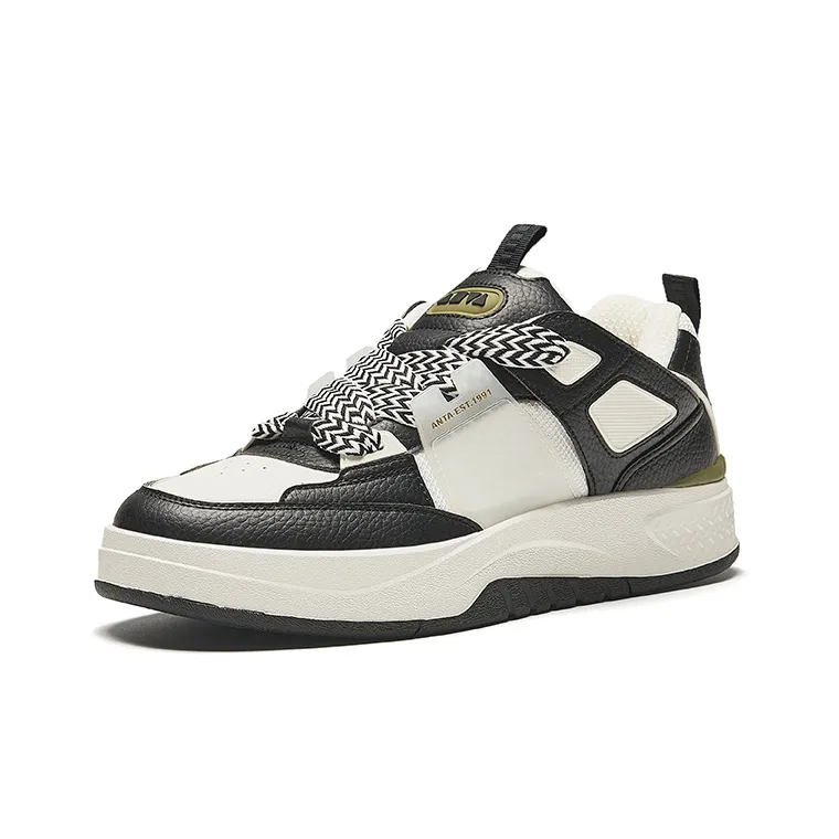 Anta Xiu Yu PRO Wear Resistant Low Top Skateboard Shoes Men's Basic Black-1