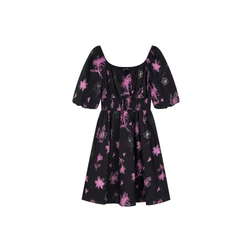 H'S Short-Sleeved Dresses Women's Pink Floral