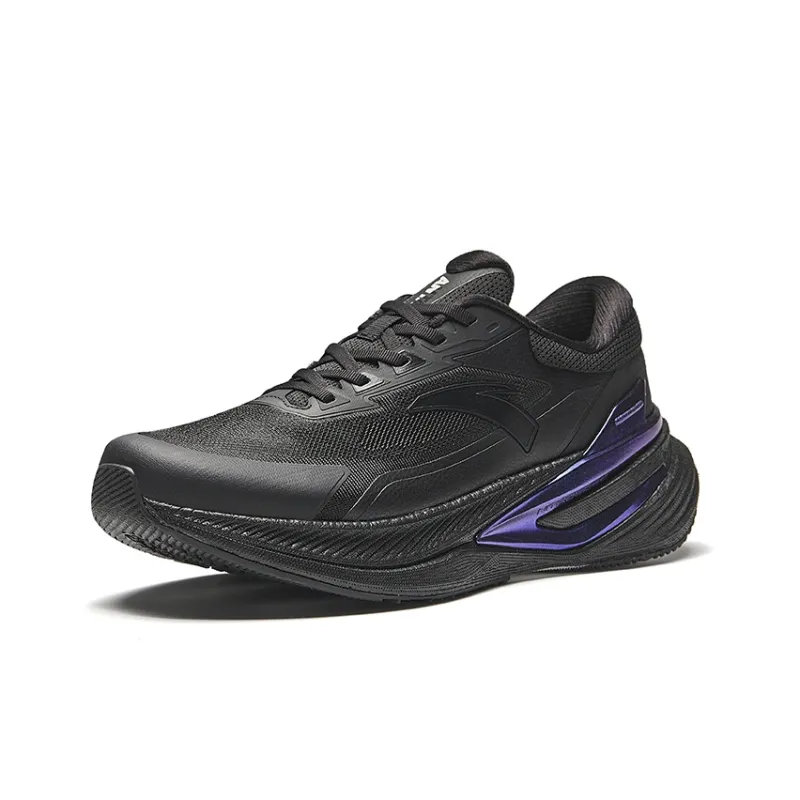 Anta Durable Breathable Lightweight Low Top Running Shoes Men's Basic Black-1
