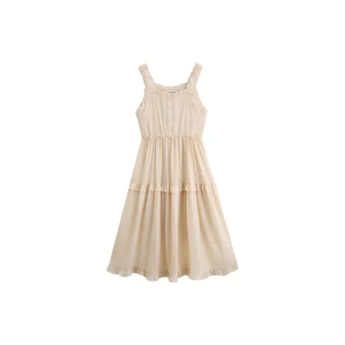 LOKUINTUS Slip Dresses Women's Milk Tea Beige