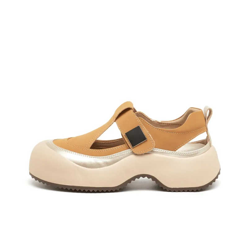 OULISASI Beach Sandals Women's Gold/Silver/Yellow-10