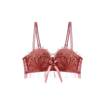 Flowers In Water Bra Women's Burgundy